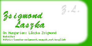 zsigmond laszka business card