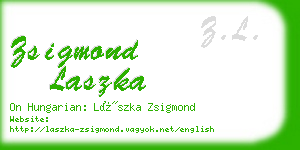 zsigmond laszka business card